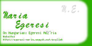 maria egeresi business card